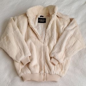 80's Vintage Winter White Rabbit Jacket